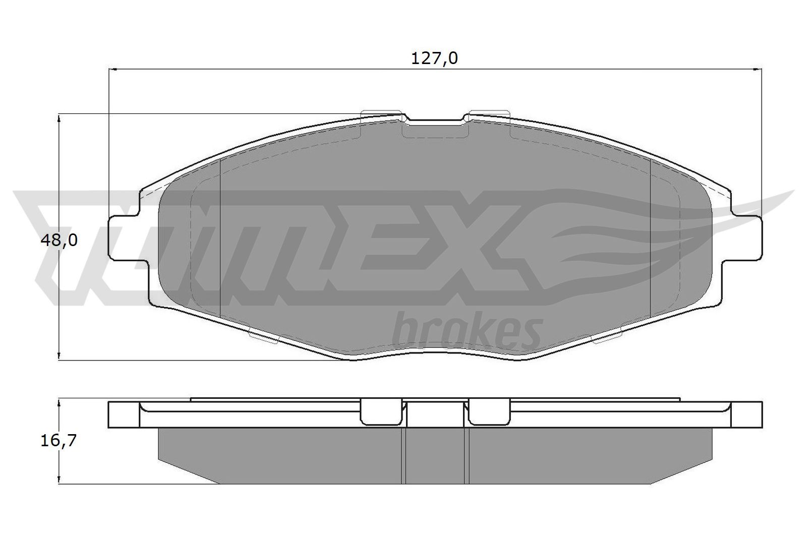 Obrázok Sada brzdových platničiek kotúčovej brzdy TOMEX Brakes  TX1080